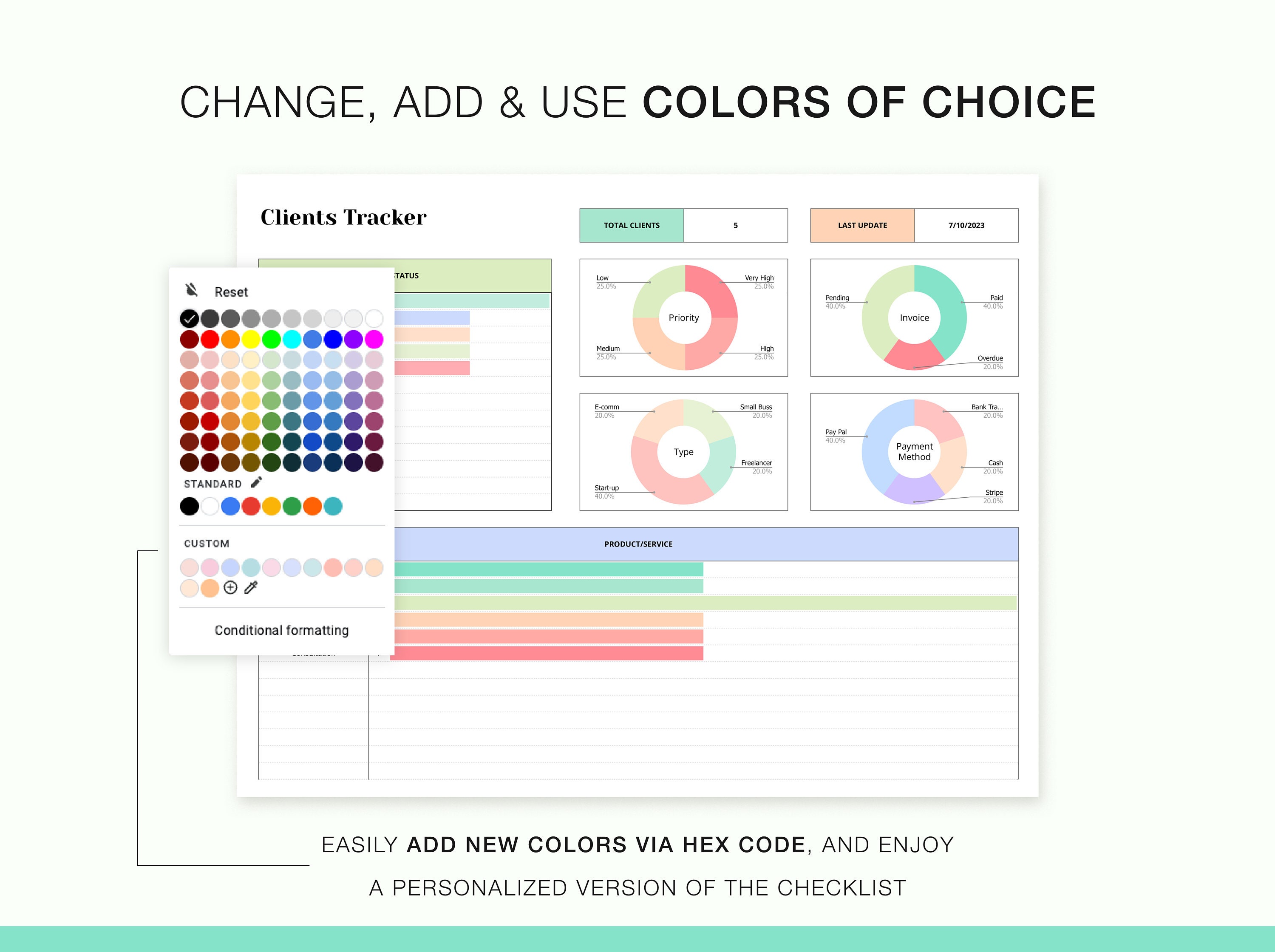 Client Tracker Google Sheets Template: Small Business Customer ...