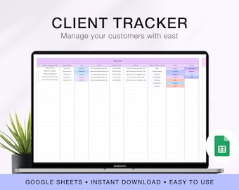 Google Sheets Client Tracker: Small Business Customer Management (Digital Download)