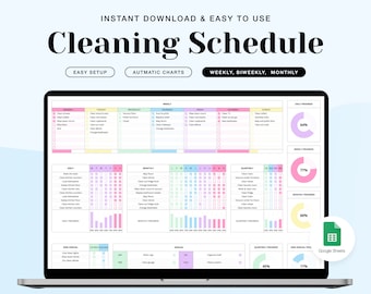 Cleaning Schedule Template: Weekly Chore Chart (Google Spreadsheet)