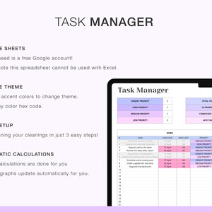 Google Sheets Task Tracker: Digital To-do List, Productivity Planner ...