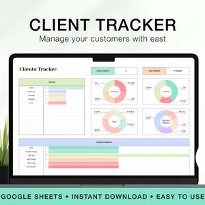 Client Tracker Google Sheets Template: Small Business Customer Management (Digital Download)