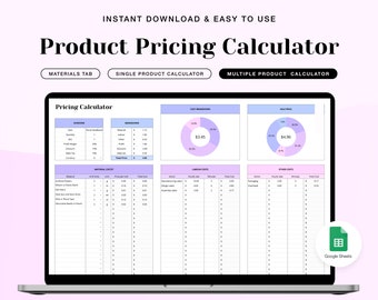 Product Pricing Calculator: Google Sheets Template (Digital Download)