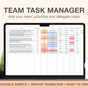 Team Task Tracker: Google Sheets Project Management (PDF)