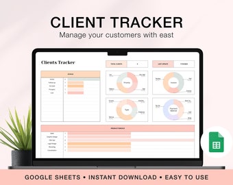 Client Tracker Google Sheets Template: Small Business Customer List (Digital Download)