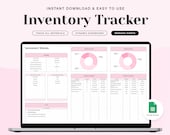 Inventory Tracker Google Sheet: Small Business Spreadsheet (Digital Download)