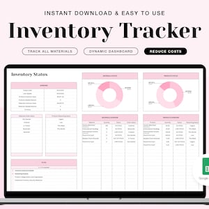 Gestione dell'inventario per fogli di calcolo Google, fogli di monitoraggio dell'inventario, fogli di calcolo per piccole imprese, fogli Google per inventario di materiali e prodotti