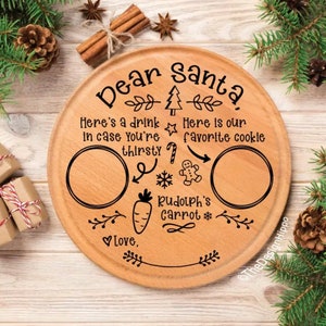 Make 3D Santa Treat Tray: Laser-Cut Delight - DIGITAL Laser Files (Svg, DXF, PNG