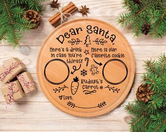 Machen Sie 3D Santa Treat Tray: Laser-Cut Delight - DIGITALE Laser-Dateien (Svg, DXF, PNG .)