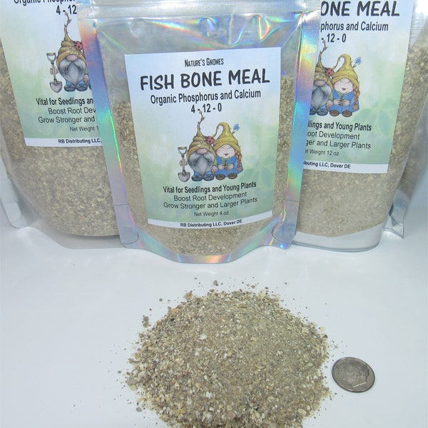 FISH BONE MEAL Plant Soil Natural Fertilizer Feed Organic for Healthy Thriving Plants to Increase Root Development and Nutrition Uptake New