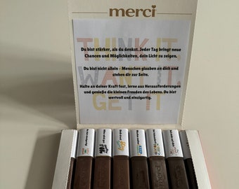 Zastrzyk motywacyjny Merci I 20 opasek Merci do pobrania I Prezent DIY I Cyfrowy I Oryginalny Prezent I Opakowanie standardowe i małe