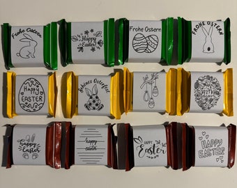 Banderole wielkanocne dla Ritter Sport Mini (12 sztuk) I prezent dla gości I dekoracja stołu I pobranie cyfrowe I PDF I pomysł na prezent I Dekoracja bazylejska I DIY I