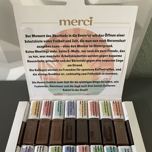 Presente de despedida de pensão I 20 Merci e 10 banderolas Duplo para DOWNLOAD I DIGITAL | Faça você mesmo / presente original / embalagem padrão e pequena
