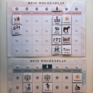 Wochenplaner für Maedchen + Jungs I Routineplaner I Routineplan für Kinder I Fertig gebastelt I