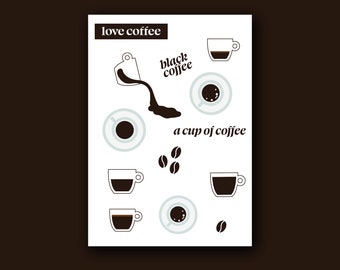 Pegatinas / Preciosas pegatinas de café / Para los amantes del café