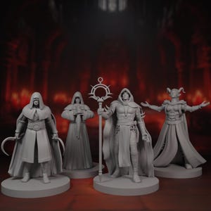Pacchetto miniature di Cultist Conspiracy / Miniature di Cult Fanatic / Pacchetto / Set / Bundle / Gioco da tavolo / GDR / D&D / Pathfinder / Stampe 3D / Resina