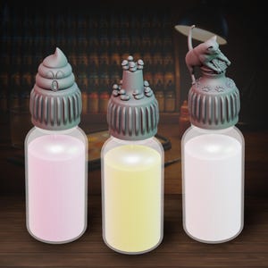 Bottlecaps | Silly Themed Set | Replacement Toppers | Vallejo | Army Painter | Dropper Bottle | Miniature Painting | Color Coding | Bundle