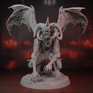 Chaos Lurker Miniature | Demon Mini | Fiend Model | Abyssal Creature Figure | Winged Devil | Tabletop | RPG | DnD | Pathfinder | 3D Printed