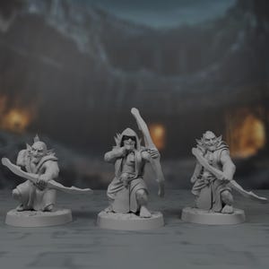 Goblin Archer Miniatures | Goblin Ambush Miniature Pack | Rogue | Assassin | Set | Bundle | DnD | Pathfinder | TTRPG Minis | 3D Printed
