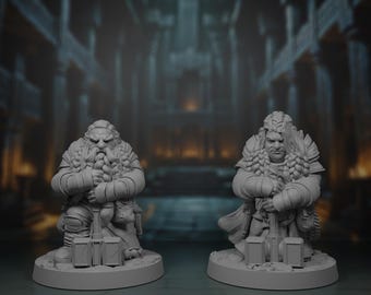 Dwarf Royal Guard Miniature Pack - Dwarven Kings Guardian Miniatures do DnD i innych gier RPG