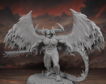 Balor Miniature / Fire Fiend Mini / Hell Demon Model do DnD i innych gier RPG