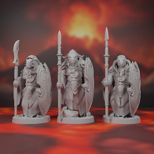 Dragon Guards | Dragonfolk | Dragonborn | Dragonblood | Adventurer | PC | NPC | Miniature Set | Pack | Bundle | DnD | Pathfinder | TTRPG