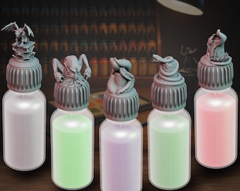 Bottlecaps | Monster Themed Set | Replacement Toppers | Vallejo | Army Painter | Dropper Bottle | Miniature Painting | Color Coding | Bundle