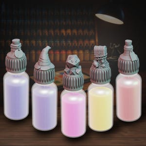 Bottlecaps | D&D Set | Replacement Toppers | Vallejo | Army Painter | Dropper Bottle | Miniature Painting | Color Coding | Bundle | Pack