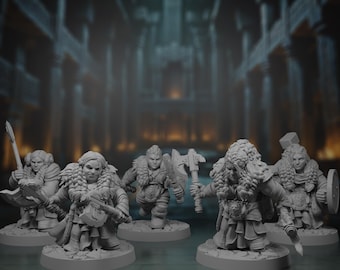 Dwarf Unit Miniature Pack: Mistrzynie broni dla DnD i innych gier RPG