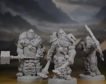 Orc Miniature Pack | Half-Orc Minis | Orc Archer | Orc Cief | Orc Brute | Warrior | Set | Bundle | DnD | Pathfinder | TTRPG | 3D Printed