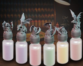 Bottlecaps | Dragon Set | Replacement Toppers | Vallejo | Army Painter | Dropper Bottle | Miniature Painting | Color Coding | Bundle | Pack