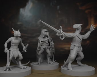 Zestaw miniaturek Kobold Rogues / Złodziejskie Koboldy do DnD i innych gier RPG