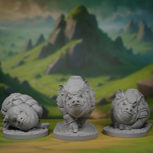 War Pig Miniature Pack | Pig Mount Minis Bundle| Stubborn Boar Ride Set | 3D Printed | Tabletop | RPG | DnD | Pathfinder