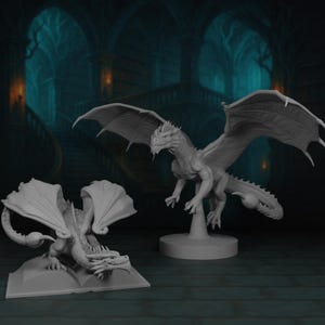 Pseudodragon Miniature Pack: Warlock Familiars för DnD och andra rollspel