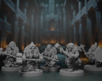 Dwarf Unit Miniature Pack: Żołnierki do DnD i innych gier RPG