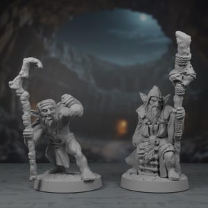 Goblin Mages | Wizards | Socerers | Alchemists | Warlocks | Miniature Pack | Set | Bundle | DnD | Pathfinder | TTRPG | 3D Printed | Resin
