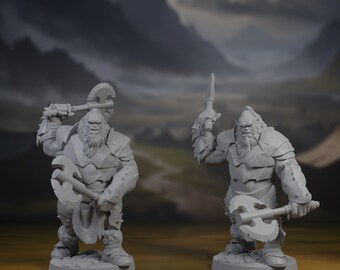 Armoured Orcs Miniatures | Axes | Orc Miniatures | Warriors | Miniature Pack | Set | Bundle | DnD | Pathfinder | TTRPG | 3D Printed | Resin