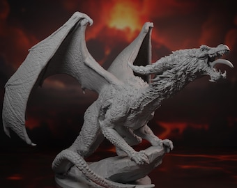 Great Dragon Miniature 1-3 | Available In Three Different Looks | Gargantuan Mini | DnD | Pathfinder | TTRPG | 3D Printed | Resin