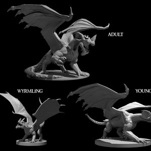 Blue Dragon Miniatures - Available as Wyrmling, Young and Adult Dragon