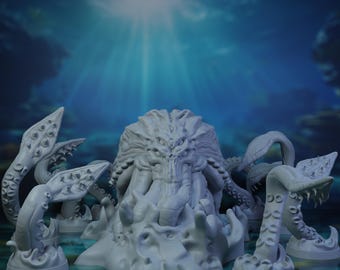 Miniatura del Kraken con opción de tentáculos para D&D y otros juegos de rol.