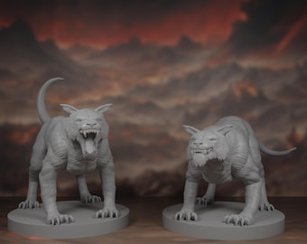 Hell Hound Miniature / Fiendish Beast Mini / Abyssal Montrosity Model do DnD i innych gier RPG