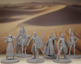 Oriental Knights Miniature Pack: figurki Desert Warrior do DnD i innych gier RPG