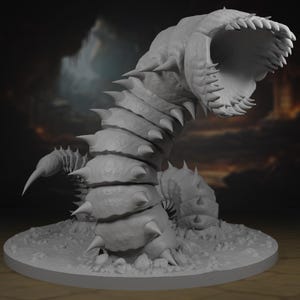 Lila maskminiatyr | Gargantuansk monstruositetsminiatur | Figur | Modell | DnD | Pathfinder | TTRPG | 3D-utskriven | Resin