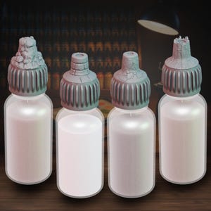 Bottlecaps | Texture Set | Replacement Toppers | Vallejo | Army Painter | Dropper Bottle | Miniature Painting | Color Coding | Pack