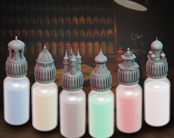 Bottlecaps | Architecture Set | Replacement Toppers | Vallejo | Army Painter | Dropper Bottle | Miniature Painting | Color Coding | Bundle