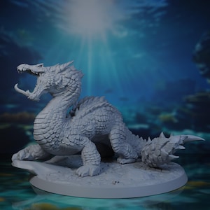 Meererpel Miniatur / Ozeandrache Mini für DnD und andere RPGs