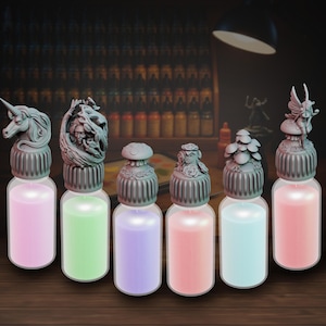 Bottlecaps | Feywild Set | Replacement Toppers | Vallejo | Army Painter | Dropper Bottle | Miniature Painting | Color Coding | Bundle