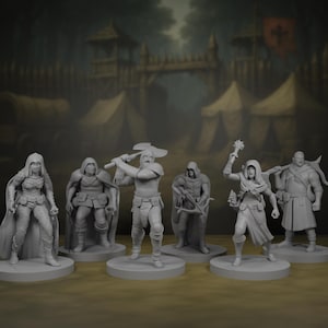 Bandit Miniatures | Assassin | Human Fighter | Rogue | Thug | Thief | Pack | Set | Bundle | DnD | Pathfinder | TTRPG | Resin | 3D Printed