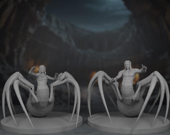 Pakiet miniatur Drider / modele potworów pająków do DnD i innych gier RPG