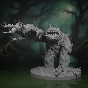 Shambling Mound Miniature: Corrupted Swamp Golem Mini för DnD och andra RPG:er