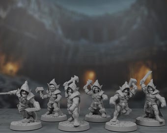 Goblin Warband Miniature Pack: Warrior, Fighter, Rogue, Thug Minis for DnD, Pathfinder & other RPGs